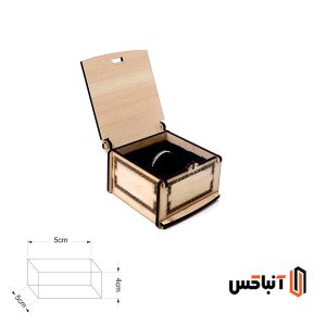جعبه چوبی انگشتر کلاسیک کد 1016