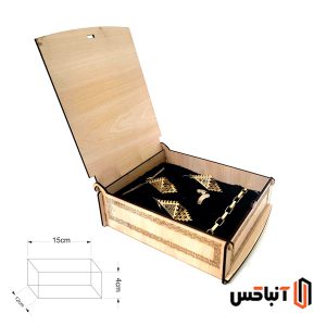 جعبه چوبی سرویس طلا کلاسیک کد 3116