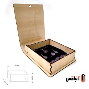 جعبه چوبی سرویس طلا فنری کد 4213